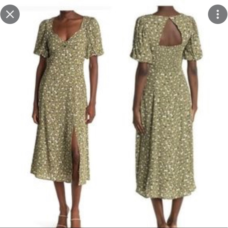 Bubble Sleeve, Midi-Dress, Astr